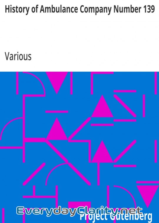 Book cover: History Of Ambulance Company Number 139