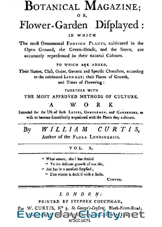 Book cover image The Botanical Magazine, Vol. 10 . Or, Flower-Garden Displayed