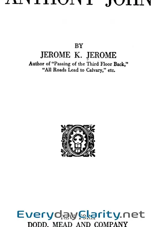 Book cover: Anthony John