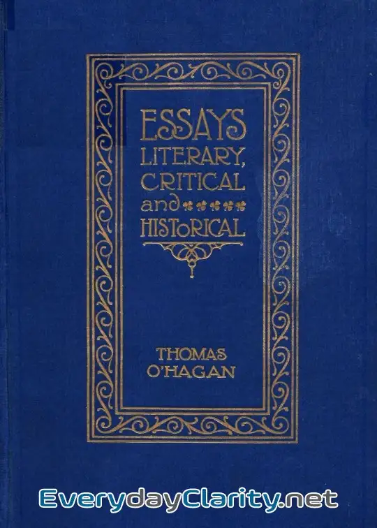 Book cover: Essays Literary, Critical And Historical