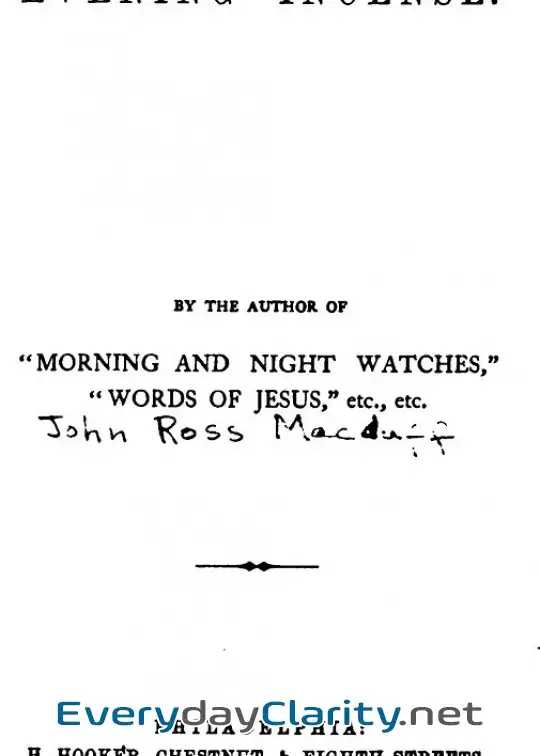Book cover: Evening Incense