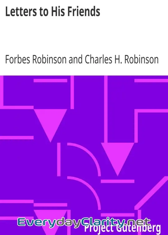 Book cover: Letters To His Friends