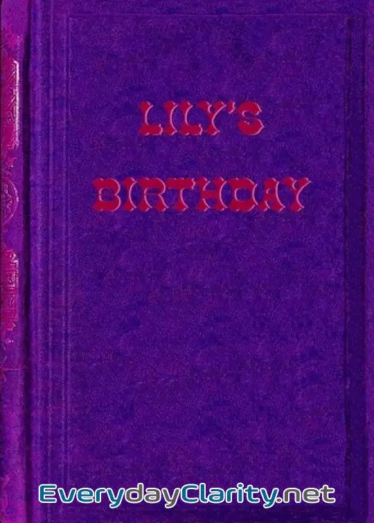 Book cover: Lily’s Birthday