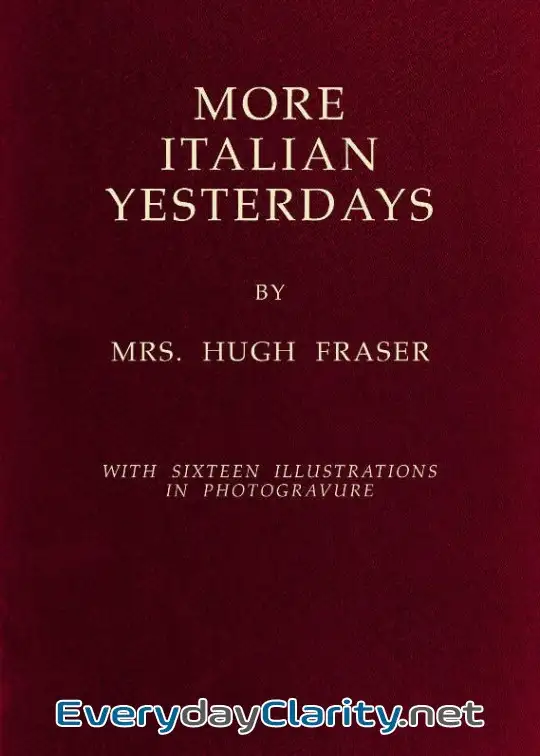 Book cover: More Italian Yesterdays