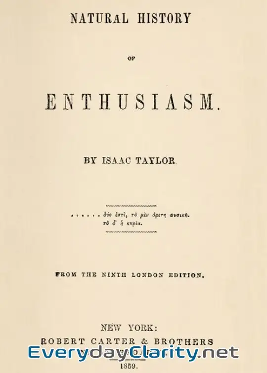 Book cover: Natural History Of Enthusiasm