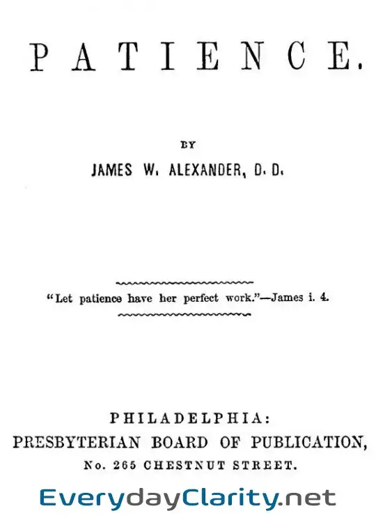 Book cover: Patience