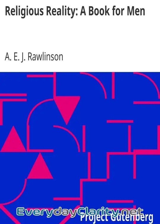 Book cover: Religious Reality. A Book For Men