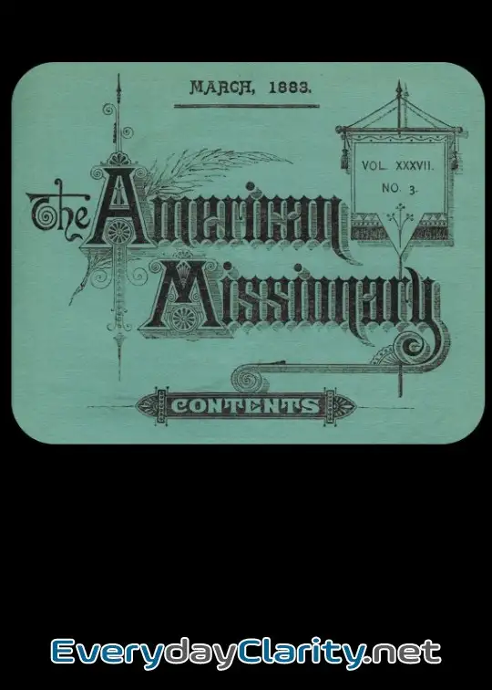 Book cover: The American Missionary — Volume 37, No. 3, March, 1883