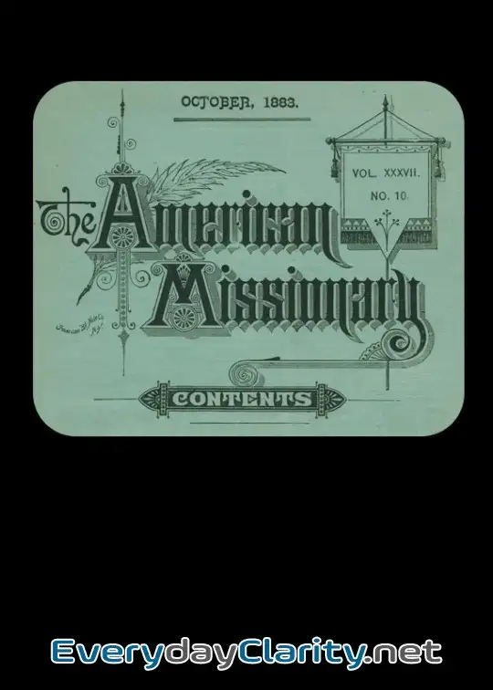 Book cover: The American Missionary — Volume 37, No. 10, October, 1883