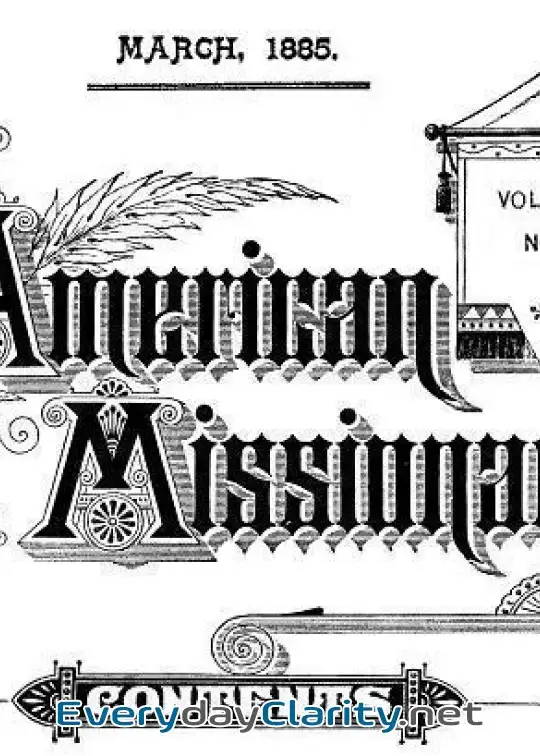 Book cover: The American Missionary — Volume 39, No. 03, March, 1885
