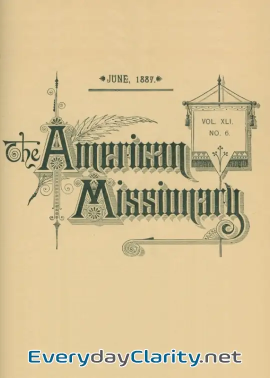 Book cover: The American Missionary — Volume 41, No. 6, June, 1887