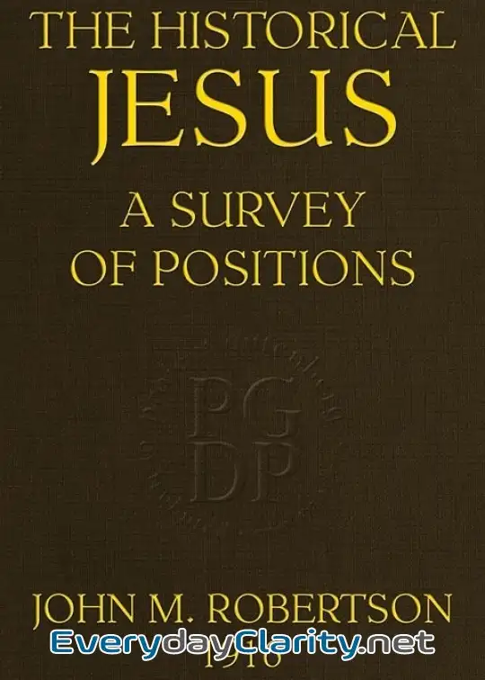 Book cover: The Historical Jesus. A Survey Of Positions
