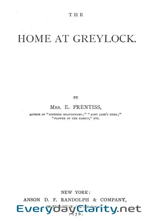 Book cover: The Home At Greylock