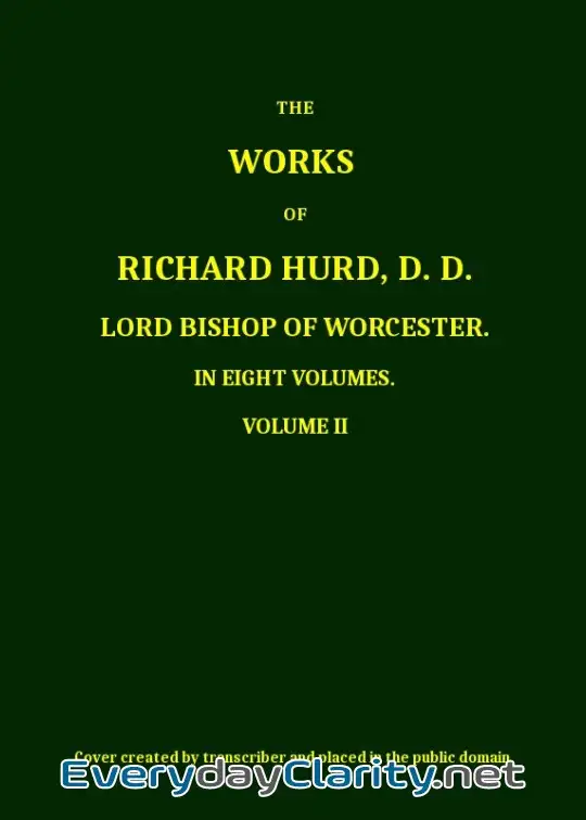 Book cover: The Works Of Richard Hurd, Volume 2 (Of 8)