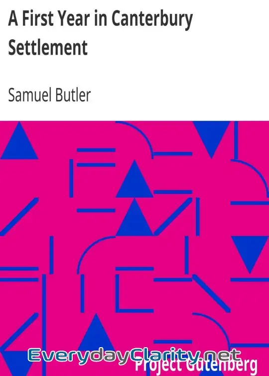 Book cover: A First Year In Canterbury Settlement