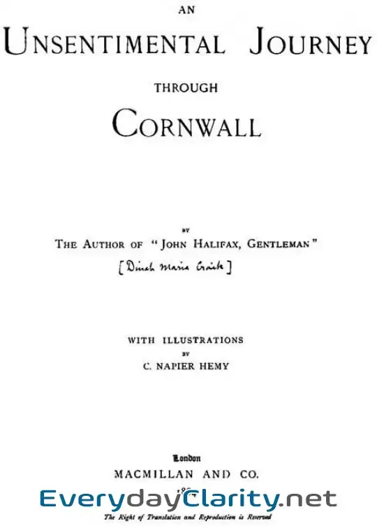 Book cover: An Unsentimental Journey Through Cornwall