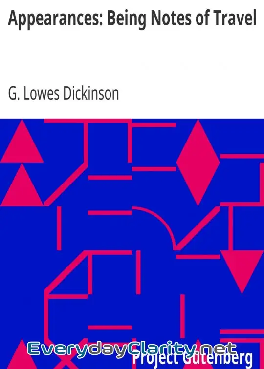 Book cover: Appearances. Being Notes Of Travel