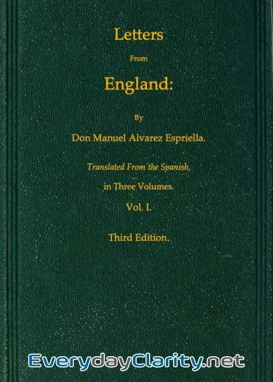 Book cover: Letters From England, Volume 1 (Of 3)