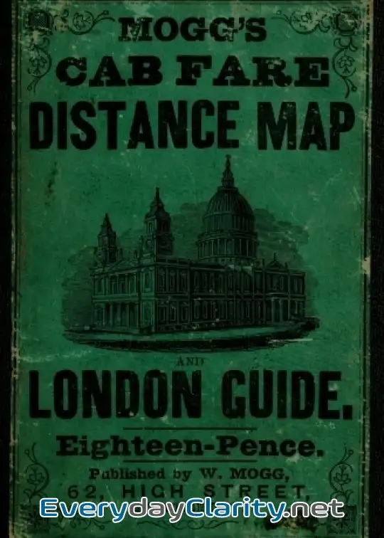 Book cover image Mogg’s Cab Fare Distance Map And London Guide. . Index To The Streets, Squares, And Cab St