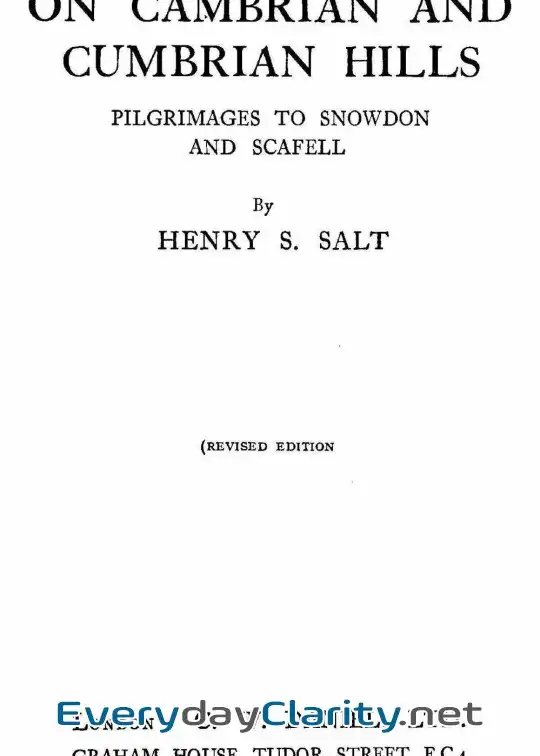Book cover image On Cambrian And Cumbrian Hills. Pilgrimages To Snowdon And Scafell