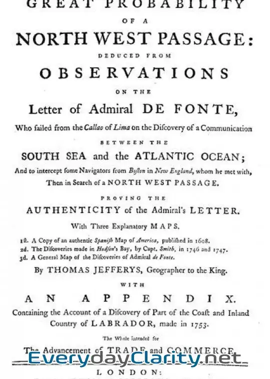 Book cover image The Great Probability Of A North West Passage . Deduced From Observations On The Letter Of