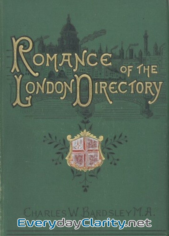 Book cover: The Romance Of The London Directory
