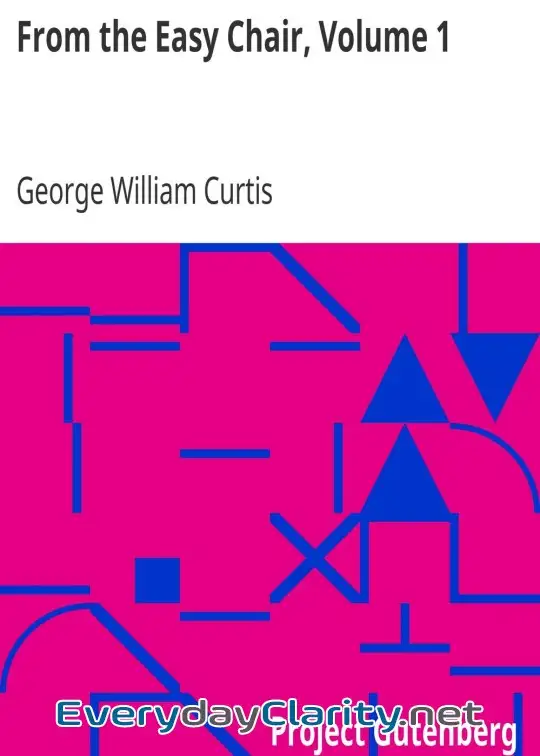 Book cover: From The Easy Chair, Volume 1