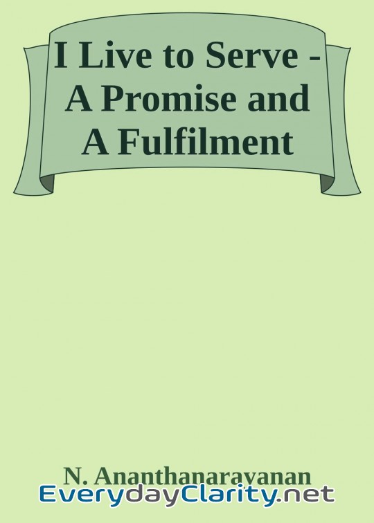 Book cover: I Live To Serve