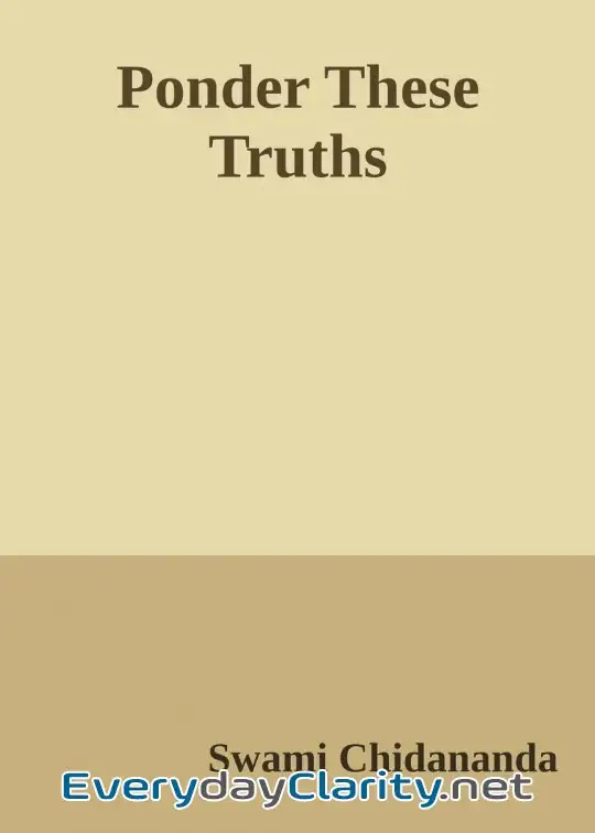 Book cover: Ponder These Truths