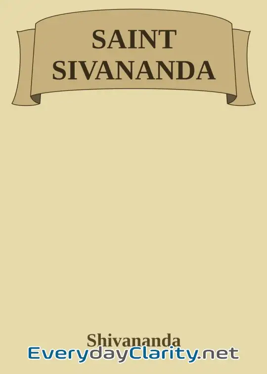 Book cover: Saint S Ivananda