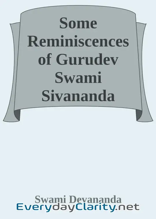 Book cover: Some Reminiscences
