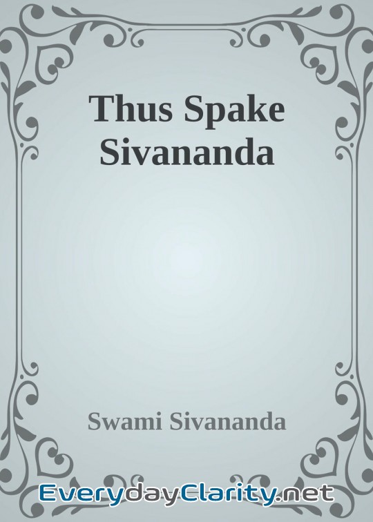 Book cover: Thus Spake Siv Ananda