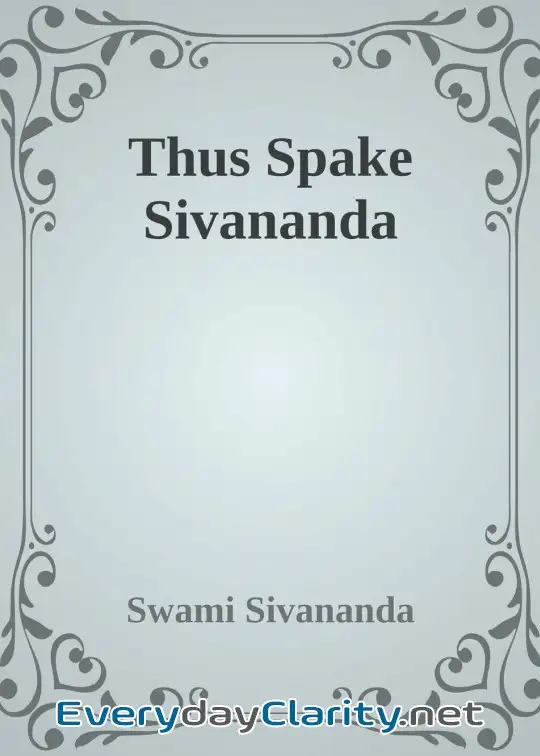 Book cover: Thus Spake Siv Ananda
