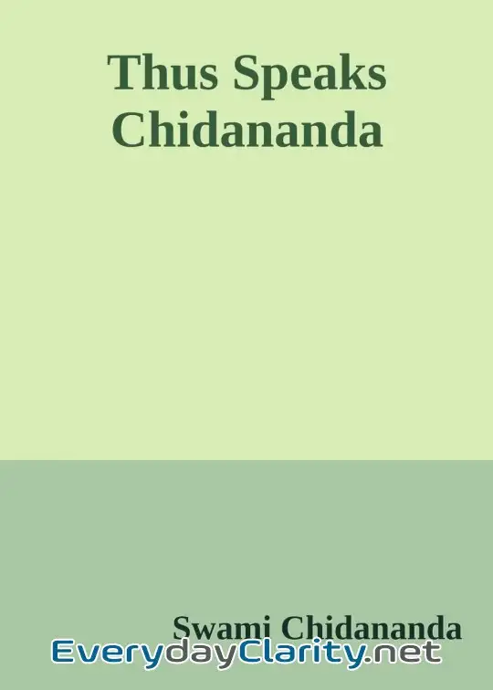 Book cover: Thus Speaks Chidananda