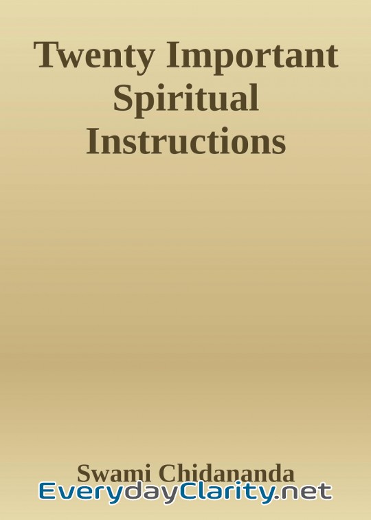 Book cover: Twenty Important Spiritual
