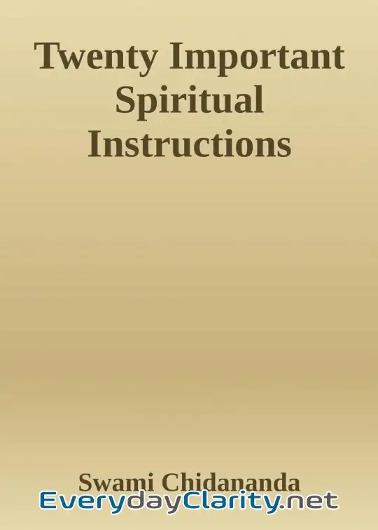 Book cover: Twenty Important Spiritual
