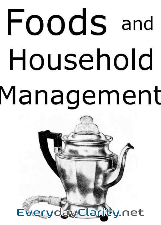 Book cover: Foods And Household Management. A Textbook Of The Household Arts