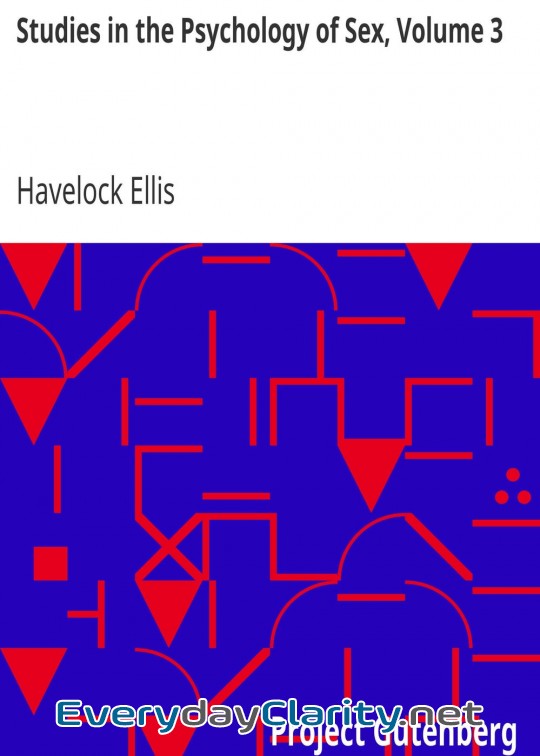 Book cover: Studies In The Psychology Of Sex, Volume 3 . Analysis Of The Sexual Impulse; Love And Pain