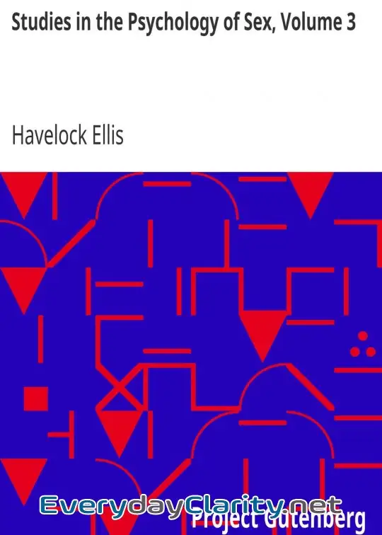 Book cover: Studies In The Psychology Of Sex, Volume 3 . Analysis Of The Sexual Impulse; Love And Pain