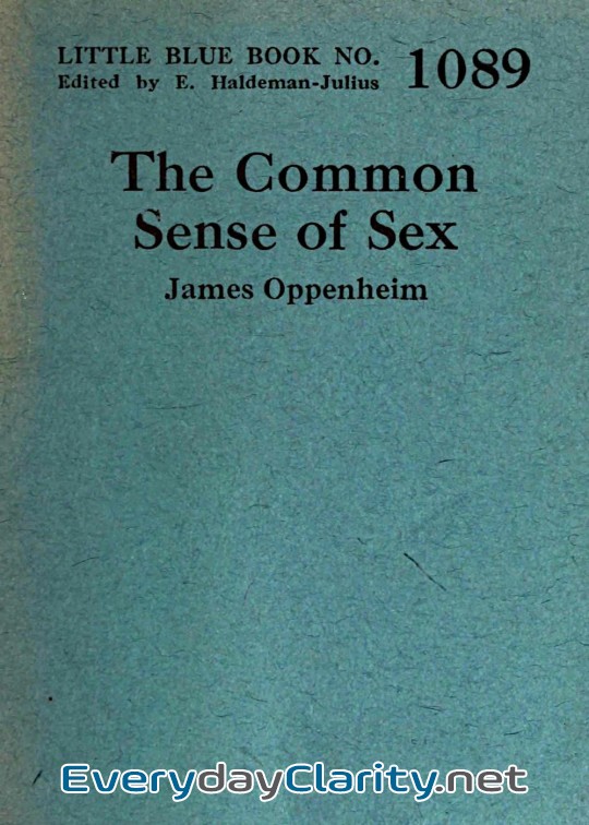 Book cover: The Common Sense Of Sex