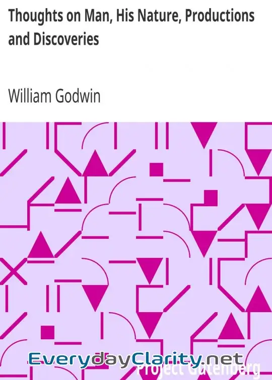 Book cover: Thoughts On Man, His Nature, Productions And Discoveries . Interspersed With Some Particul