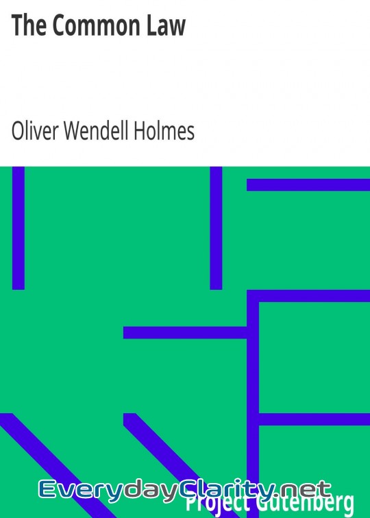 Book cover: The Common Law