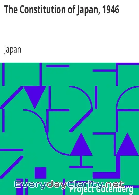 Book cover: The Constitution Of Japan, 1946