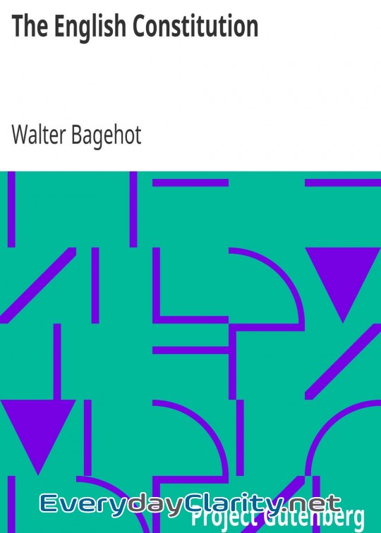 Book cover: The English Constitution