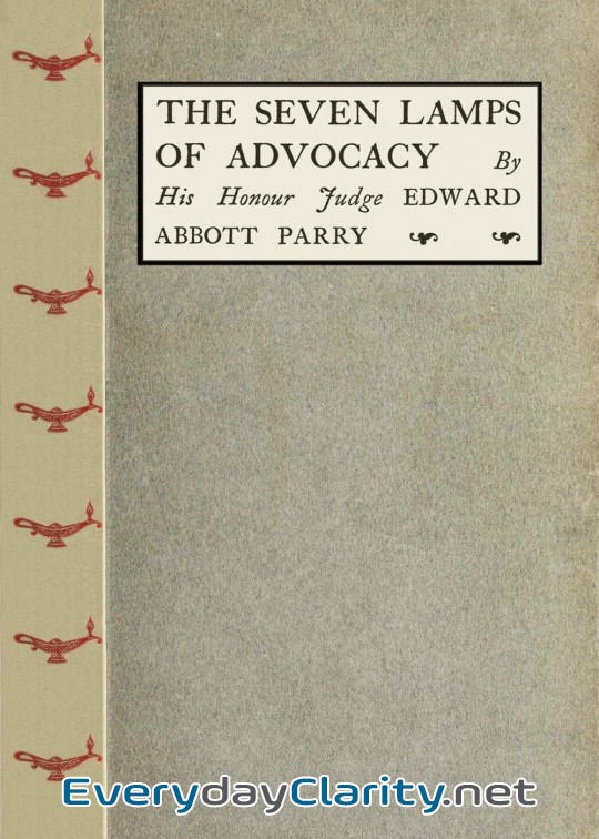Book cover: The Seven Lamps Of Advocacy