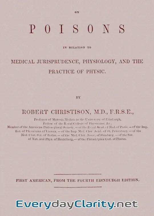 Book cover: Treatise On Poisons . In Relation To Medical Jurisprudence, Physiology, And The Practice O