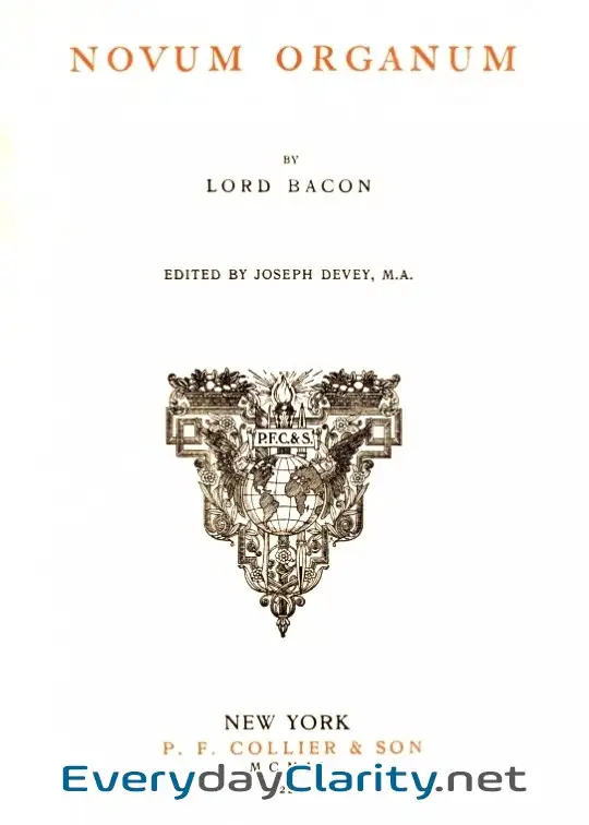 Book cover: Novum Organum