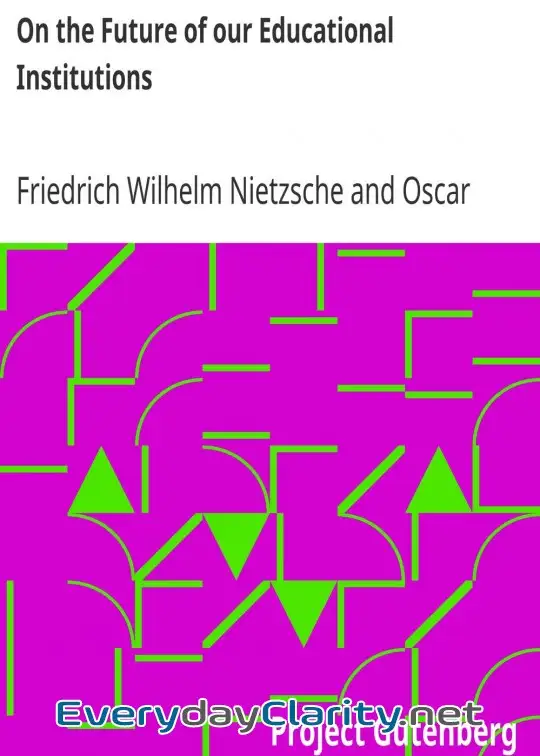 Book cover: On The Future Of Our Educational Institutions
