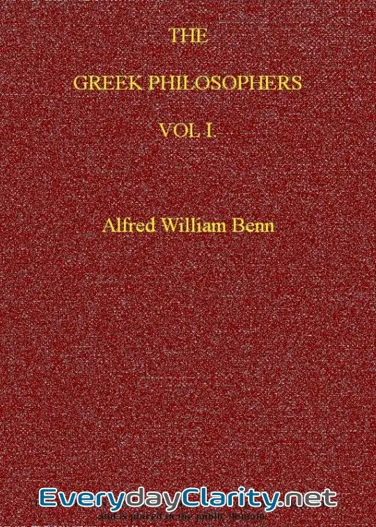 Book cover: The Greek Philosophers, Vol. 1 (Of 2)