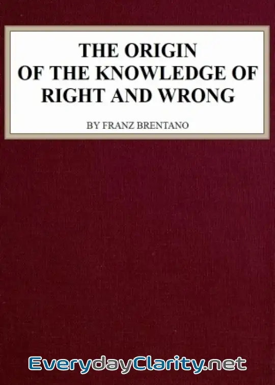 Book cover: The Origin Of The Knowledge Of Right And Wrong